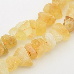 Natural Citrine Nuggets Bead Strands, 12~16x6~15mm, Hole: 1mm, about 15.7 inch(G-A139-B05)