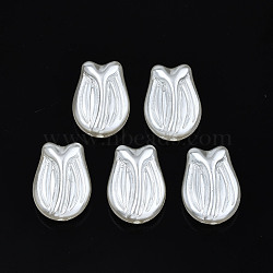 ABS Plastic Imitation Pearl Beads, Flower, Creamy White, 16x12x7mm, Hole: 1.2mm, about 670pcs/500g(OACR-N008-138)