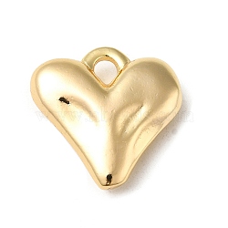 Brass Pendants, Heart, Real 18K Gold Plated, 25x25x7mm, Hole: 4mm(KK-C042-02G)