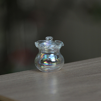 Mini Glass Jar, Micro Landscape Dollhouse Accessories, Pretending Prop Decorations, Clear AB, 25mm