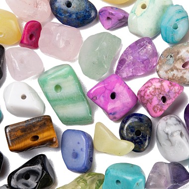 270g 18 estilos de piedras preciosas naturales y sintéticas y perlas de chip de concha(G-FS0001-25)-3