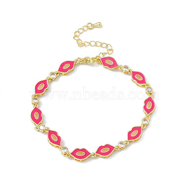 Deep Pink Brass Bracelets