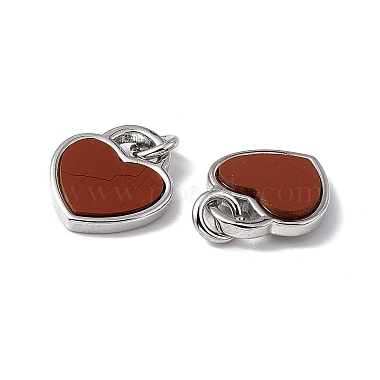 Natural Mixed Stone Heart Charms(G-G977-05P)-4