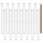 Transparent Tube Plastic Bead Containers with Lids, Clear, 23.3x1.85cm, Inner Diameter: 1.8cm(CON-WH0092-81A)