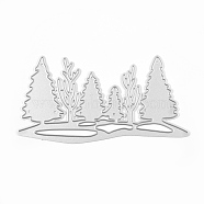 Christmas Tree Carbon Steel Cutting Dies Stencils, for DIY Scrapbooking/Photo Album, Decorative Embossing DIY Paper Card, Matte Platinum Color, 53x106x0.8mm(DIY-R079-053)