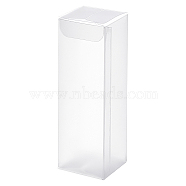 Transparent PVC Box, Candy Treat Gift Box, Matte Box, for Wedding Party Baby Shower Packing Box, Rectangle, White, 4x4x12cm(CON-WH0076-94C)