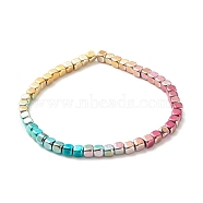 Cube Synthetic Hematite Beaded Stretch Bracelet, Gemstone Jewelry for Women, Colorful, Inner Diameter: 2-1/4 inch(5.7cm)(BJEW-JB07721-01)