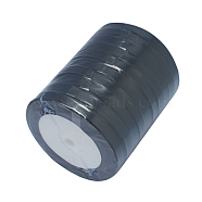 Single Face Satin Ribbon, Polyester Ribbon, Black, 1/4 inch(6mm), about 25yards/roll(22.86m/roll), 10rolls/group, 250yards/group(228.6m/group)(RC6mmY039)