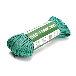 550 Paracord Polyester Parachute Cord, 7 Strand Core Cord, Round, Turquoise, 4mm, about 33.90 Yards(31m)/Bundle(FB-F019-A13)