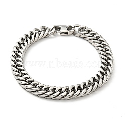 Non-Tarnish 201 Stainless Steel Cuban Link Chains Bracelet for Men Women, Stainless Steel Color, 7-7/8 inch(19.9cm)(BJEW-H550-03D-P)