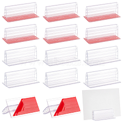 Nbeads 15Pcs Plastic Advertising Clip Holder, Business Card Stand, Clear, 4.2x7.9x3.15cm, 15pcs/set(ODIS-NB0001-16A)