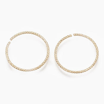 Brass Linking Rings, Real 18K Gold Plated, Ring, 25x1mm