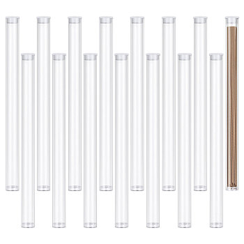 Transparent Tube Plastic Bead Containers with Lids, Clear, 23.3x1.85cm, Inner Diameter: 1.8cm