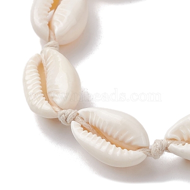 Natural Cowrie Shell Braided Bead Bracelets(BJEW-JB10093)-3