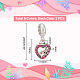 Elite 12Pcs 6 Colors Mother's Day Alloy Rhinestone European Dangle Charms(FIND-PH0010-89)-2