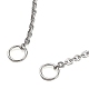 Rhodium Plated 925 Sterling Silver Cable Chains Necklace Makings(STER-B001-01P)-3