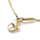 201 Stainless Steel Double Layer Necklace with Round Ball Beaded for Women(NJEW-D055-01G)-3