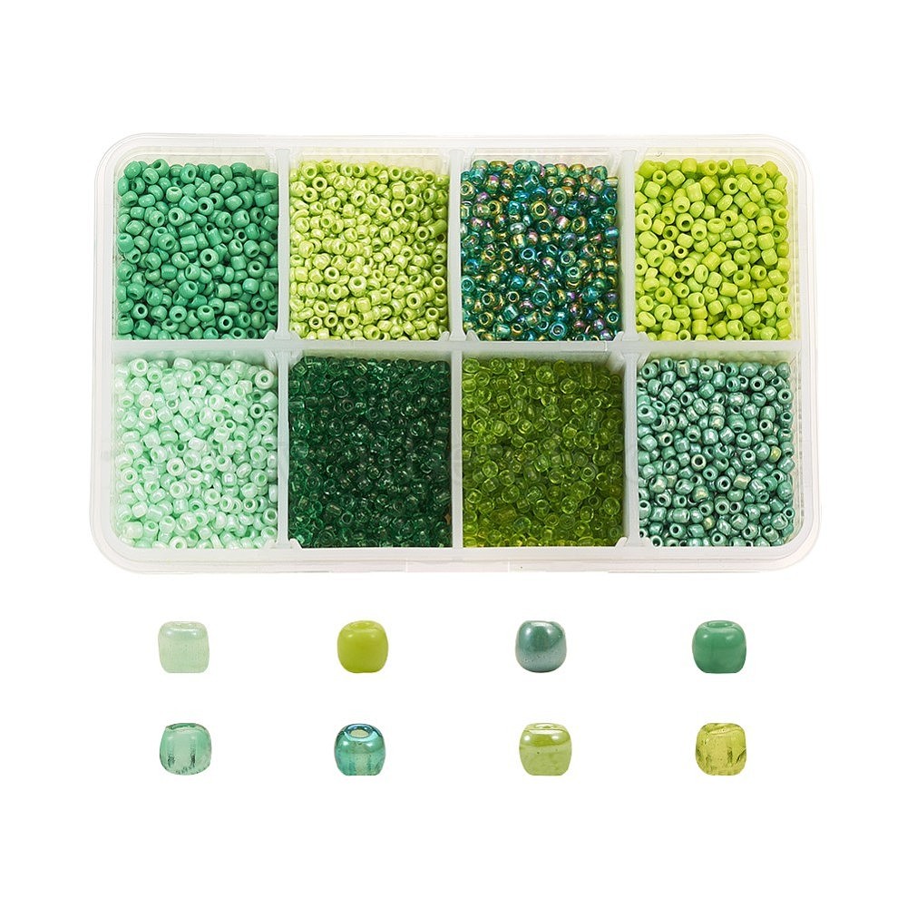 1Box 12//0 Glass Seed Beads Ceylon Round Loose Spacer Beads 2mm Mixed Color
