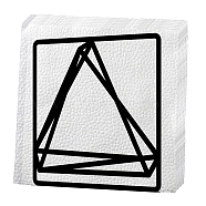 Iron Napkin Holder, Square, Triangle Pattern, 220x90mm(DJEW-WH0020-009)