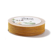 Braided Nylon Threads, Dyed, Knotting Cord, for Chinese Knotting, Crafts and Jewelry Making, Goldenrod, 1mm, about 21.87 Yards(20m)/Roll(NWIR-E023-1mm-33)