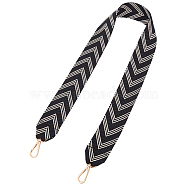Arrows Pattern Polyester Bag Straps, with Alloy Swivel Clasps, for Bag Straps Replacement Accessories, Black, 101x5.3cm(DIY-WH0304-022)