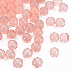 Transparent Acrylic Beads, No Hole, Round, Light Salmon, 3.5mm, about 17000pcs/500g(MACR-S373-62B-07)