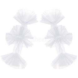 Wedding Mesh Sleeves, Bridal Long Mesh Gloves for Wedding Dress, White, 650x310x8.5mm(FIND-WH0126-194)