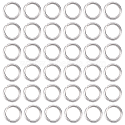 304 3000pcs Stainless Steel Open Jump Rings, Stainless Steel Color, 21 Gauge, 5x0.7mm, Inner Diameter: 3.6mm(STAS-SP0001-63B)