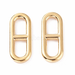 304 Stainless Steel Links Connectors, Oval, Golden, 18.4x7.5x2mm, Hole: 4x6mm(STAS-B024-96G-02)
