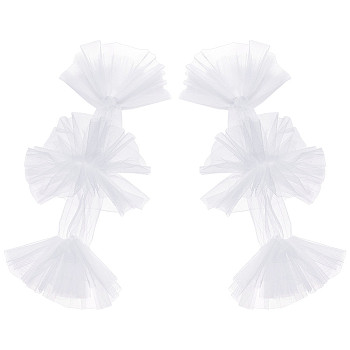 Wedding Mesh Sleeves, Bridal Long Mesh Gloves for Wedding Dress, White, 650x310x8.5mm