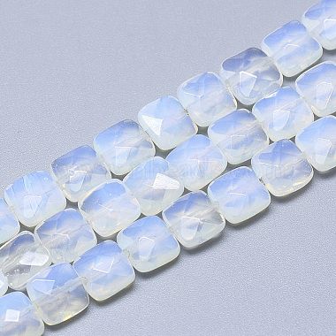 8mm Square Opalite Beads