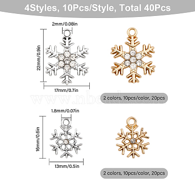 40Pcs 4 Style Alloy Pendants(FIND-CA0006-76)-2