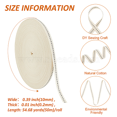 Cotton Stitiched Ribbon(OCOR-WH0068-72B)-2