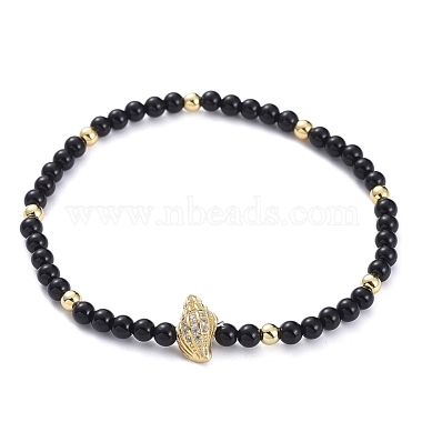 Clear Black Agate Bracelets