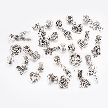 22mm Mixed Shapes Alloy Dangle Beads