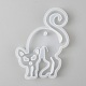 Halloween bricolage pendentif en forme de chat moules en silicone(DIY-P006-40)-2