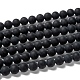 Grade A Natural Black Agate Beads Strands(G447-4)-1