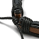 Bracelet à cordon en simili cuir tressé réglable de style 5pcs 5 serti de cordon ciré pour hommes(BJEW-F458-03)-5