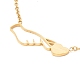 Enamel Gesture Heart Pendant with 304 Stainless Steel Cable Chains for Women(NJEW-P262-04G)-3