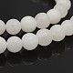 Rondes naturelle de jade blanc chapelets de perles(G-P070-01-8mm)-1