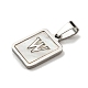 304 Stainless Steel Pave Natural White Shell Pendants(STAS-S130-03P-W)-2