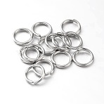 Eco-Friendly PVD Vacuum Plating & Long-Lasting Plated Brass Open Jump Rings, Round, Platinum, 21 Gauge, 4x0.7mm, Inner Diameter: 2.4mm(KK-E663-4mm-P)
