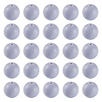 50Pcs Food Grade Eco-Friendly Silicone Beads, Round, Gray, 15mm, Hole: 2mm(SIL-TADJ0001-03A)