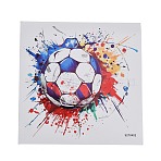 Waterproof PVC Self-Adhesive Picture Stickers, Football, Wall Stickers, Coffee, 357x397x0.3mm(PL-Z001-03A)