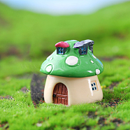 Mini Resin Mushroom House Figurines, Miniature Landscape Display Decoration, for Dollhouse Accessories, Home Decoration, Lime Green, 42x42mm(MUSH-PW0001-085A-04)