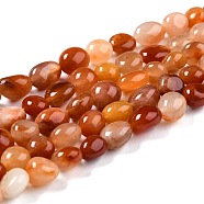 Natural Golden Silk Jade Beads Strands, Nuggets, Tumbled Stone, 8~11x7.5~9x4.5~7mm, Hole: 0.8mm, about 42pcs/strand, 15.94''(40.5cm)(G-G018-16)