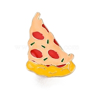 Food Series Enamel Pins, Alloy Brooches for Backpack Clothes, Pizza, 29.5x20.5mm(JEWB-N001-22B-G)