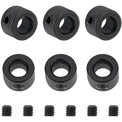 Unicraftale Carbon Steel Diaphragm Rings, Fixed Ring, Retainer Ring, Bearing Accessories, Electrophoresis Black, 12x8mm, Inner Diameter: 6mm(FIND-UN0001-34E)