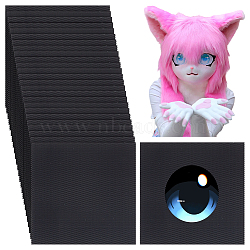 PVC Mesh Canvas Sheets, for DIY Crafting Knit Cup Mat, Bookmark, Tissue Box, Rectangle, Black, 90x90x0.22mm(DIY-WH0721-001A)
