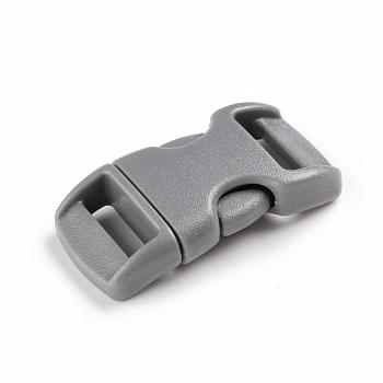 Plastic Adjustable Quick Side Release Buckles, for Luggage Straps Backpack Repairing, Rectangle, Light Grey, 29x15mm, Hole: 10mm